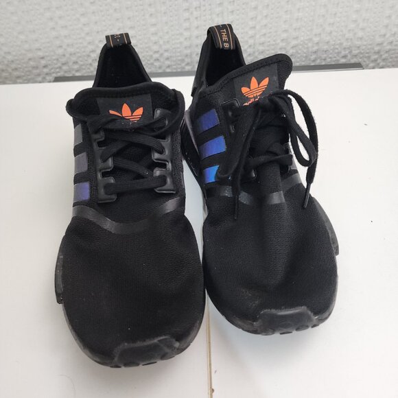 Adidas Ultra Boost Men's Size 10.5 Black and Iridescent Sneaker Shoes - Picture 8 of 13